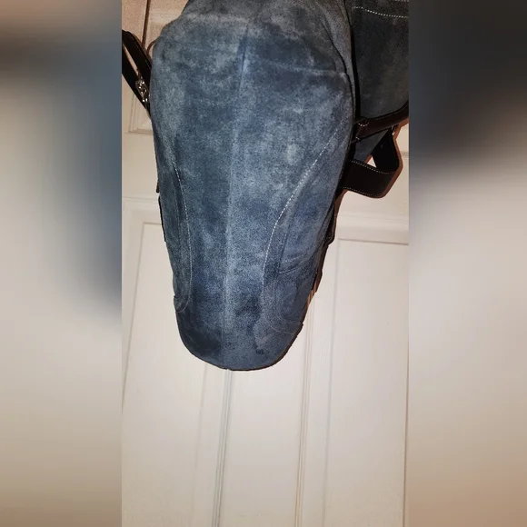 COACH VINTAGE SUEDE, BLUE SOHO-Hampton Satchel 9507 FREE SHIPPING - Picture 8 of 14